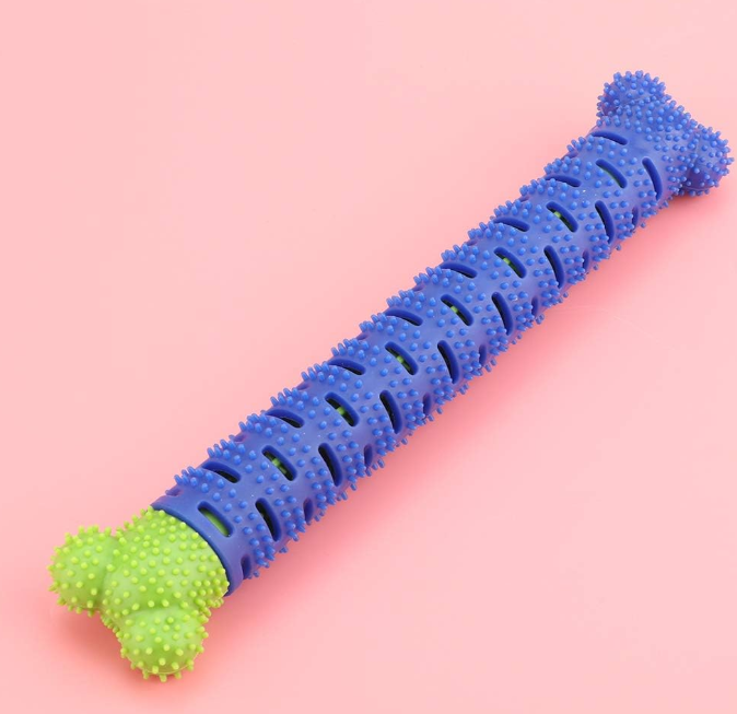 Silicone Dog Toothbrush Stick, Molar Chew Toy, Dental Cleaning Bone for Pets