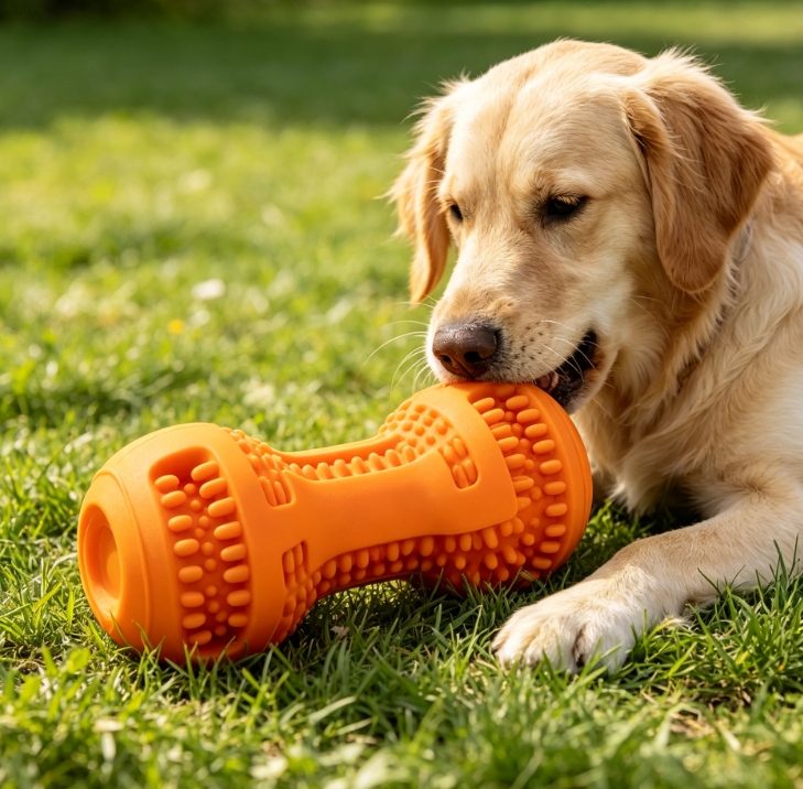 Fillable Dog Dental Chew Toy, Teeth Cleaning Toy for Use with Treats or Toothpaste - Image 2