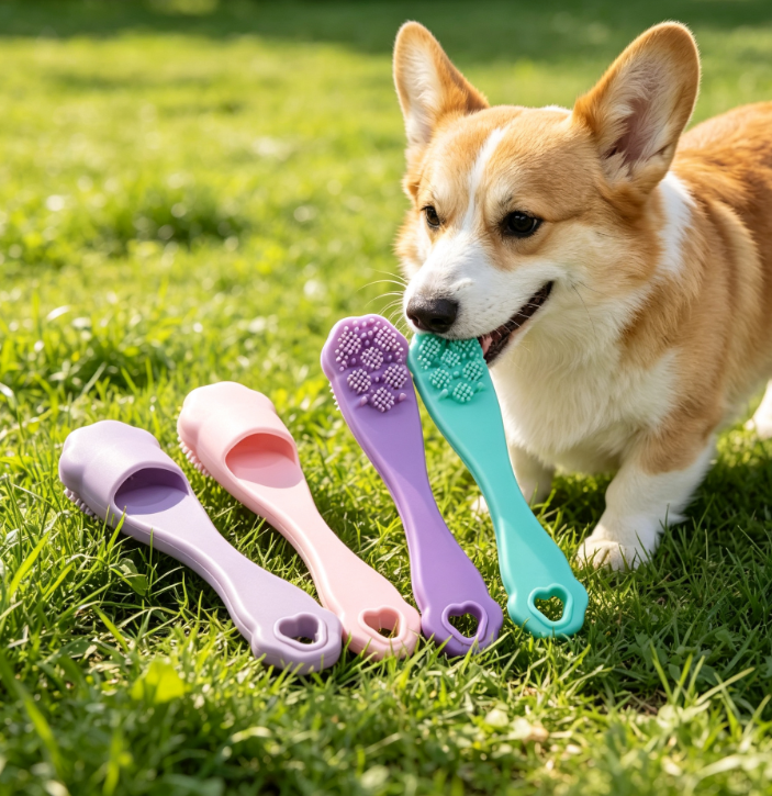 8 Pack Silicone Finger Toothbrush Kit for Dogs and Cats, Food Grade Pet Teeth Cleaning Brush