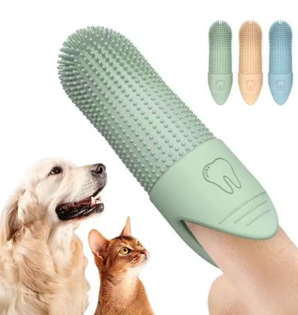 9 Pack Soft Silicone Finger Toothbrush Set, Gentle Gum Care and Dental Cleaning Tool for Pets - Image 2