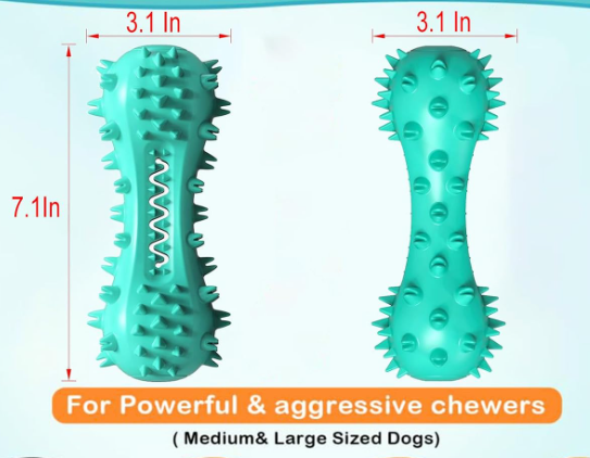Dog Training Interactive Dental Chew Toy, Squeaky Chew Stick, Toothbrush Bone Toy for Teeth Cleaning - Image 2