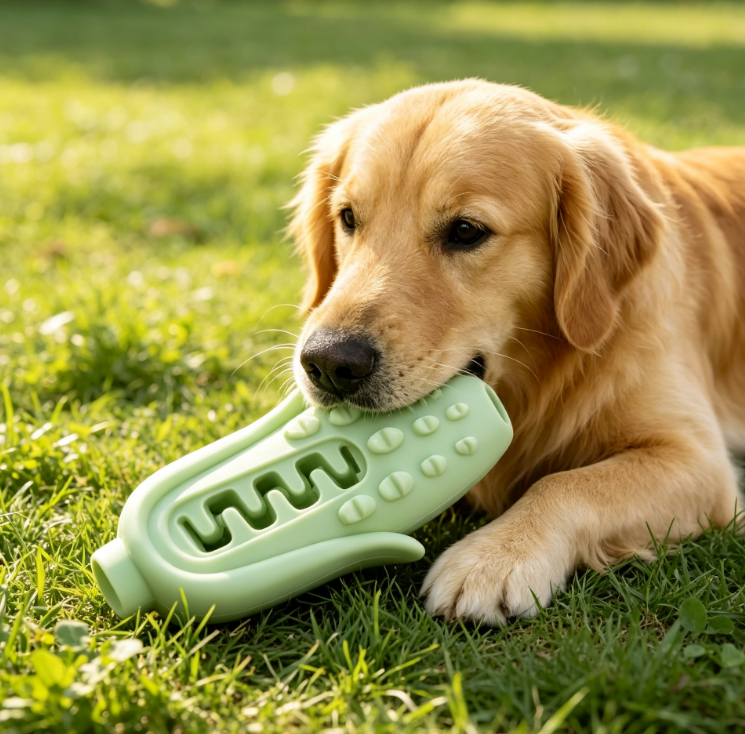 Corn-Shaped Dog Chew Toy, Silicone Dental Cleaning Stick, Interactive Pet Toy - Image 2