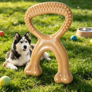 Durable Nylon Dog Bone Chew Toy, Dental Care Cleaning Toy for Interactive Chewing
