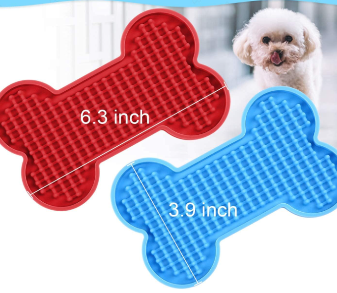 12 Pack Dog Lick Mat, Slow Feeding Pet Mat for Food, Treats, Bathing and Training - Image 2