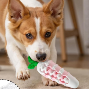 Carrot-Shaped Dog Chew Toy, Durable Interactive Teething Toy, Dental Cleaning Pet Toy