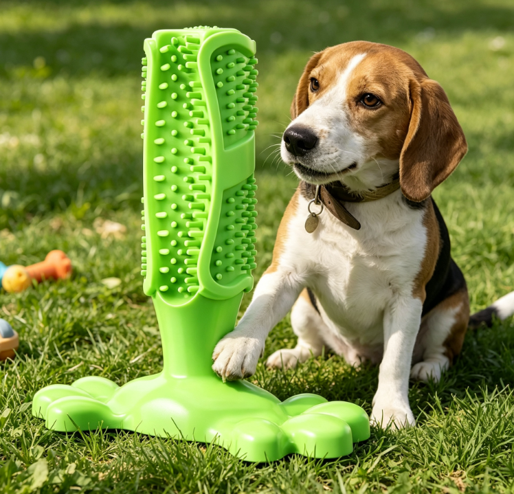 Dog Toothbrush Stick Chew Toy, Durable Interactive Treat Toy for Dental Care