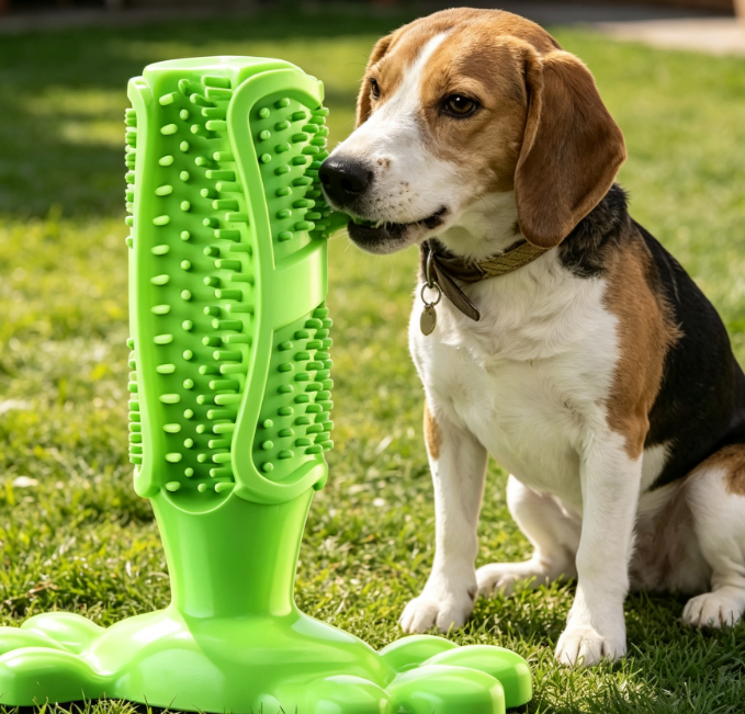 Dog Toothbrush Stick Chew Toy, Durable Interactive Treat Toy for Dental Care - Image 2