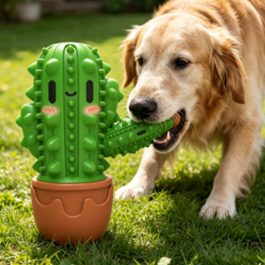 Dog Teeth Brushing Chew Toy, Dental Cleaning Training Toy, Durable Rubber Pet Toy