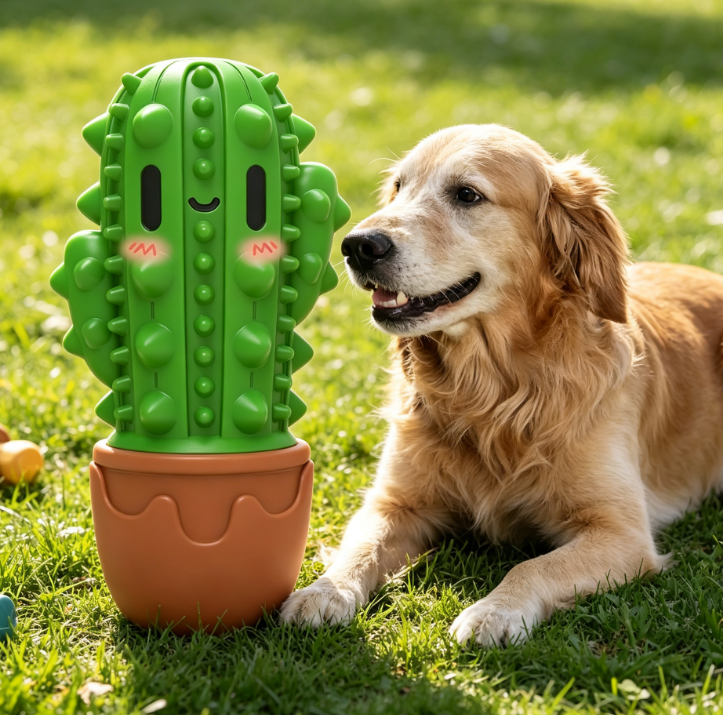 Dog Teeth Brushing Chew Toy, Dental Cleaning Training Toy, Durable Rubber Pet Toy - Image 2