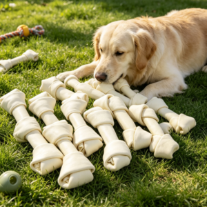 Durable Dog Squeaky Chew Toy, Interactive Dental Cleaning Toy for Boredom Relief